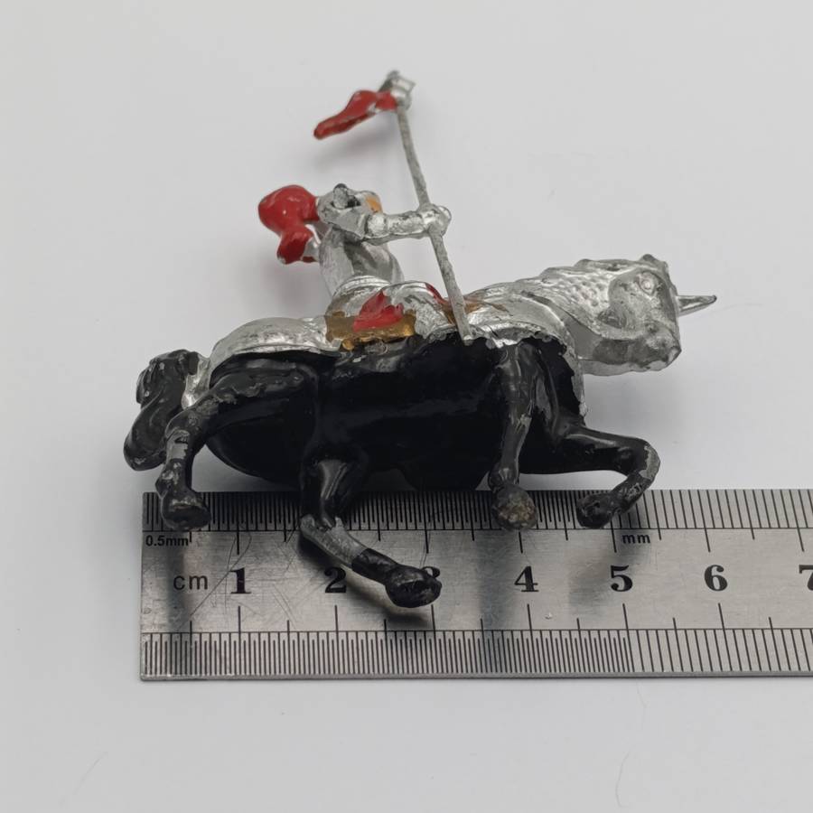 Vintage lead soldier knight on horse