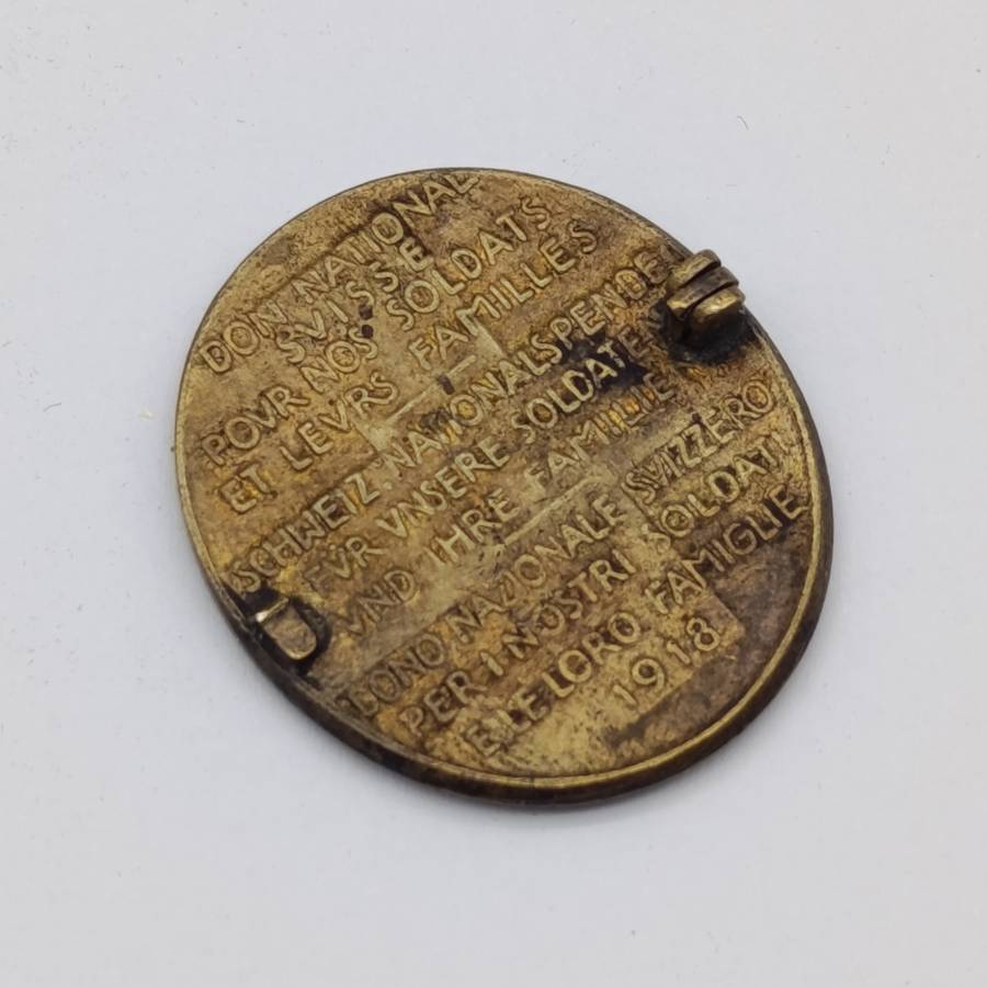 WW1 Swiss soldier donation badge - no pin