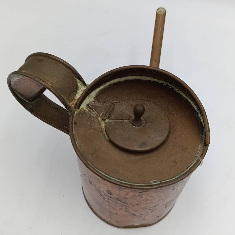 Vintage Diamond brand English make copper small oil can - possibly railways