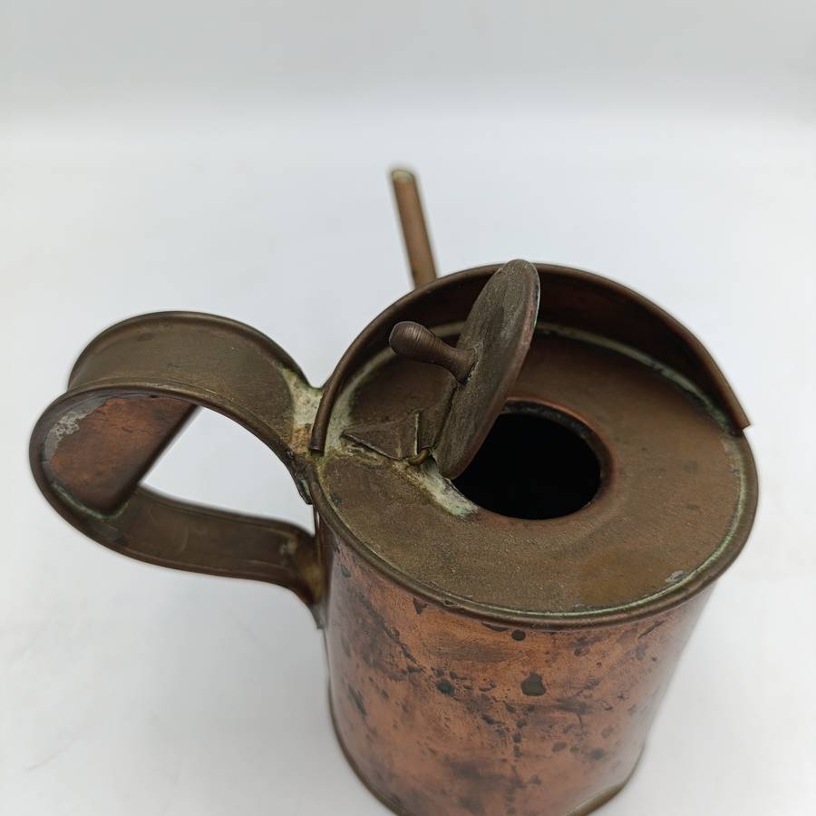 Vintage Diamond brand English make copper small oil can - possibly railways