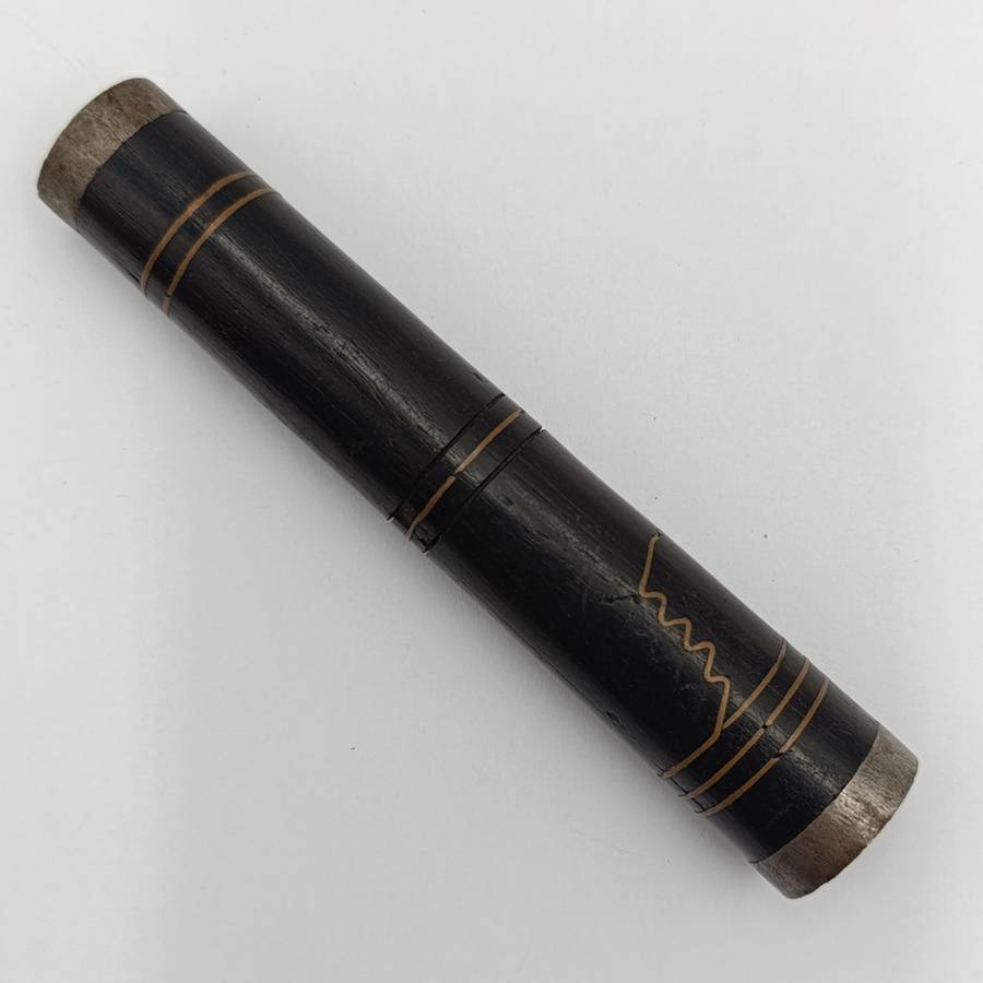 Antique wood with brass inlay dagger