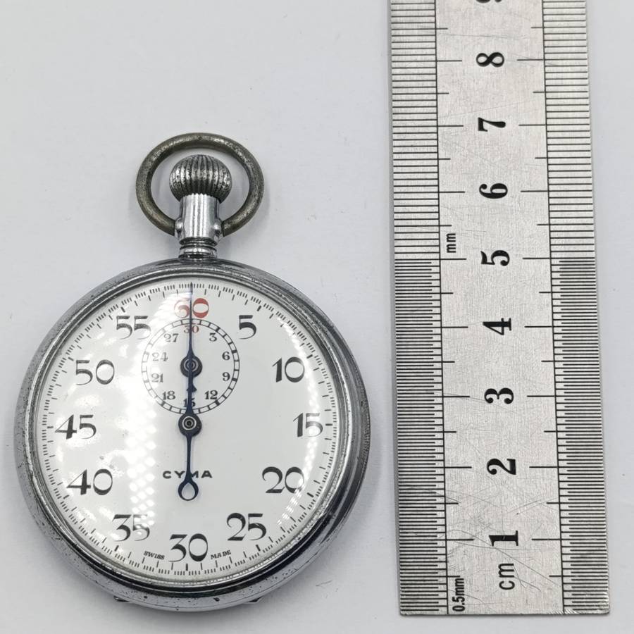 Vintage Cyma mechanical stopwatch - Fish Hoek Municipality - working