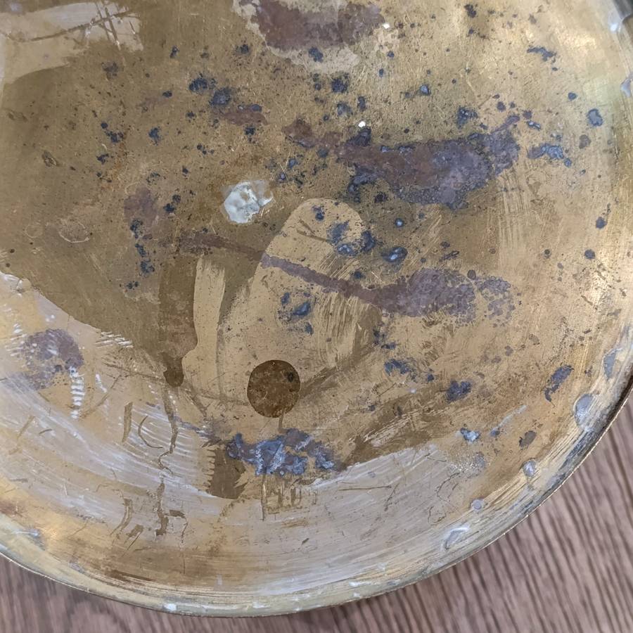 Vintage brass flower planter pot