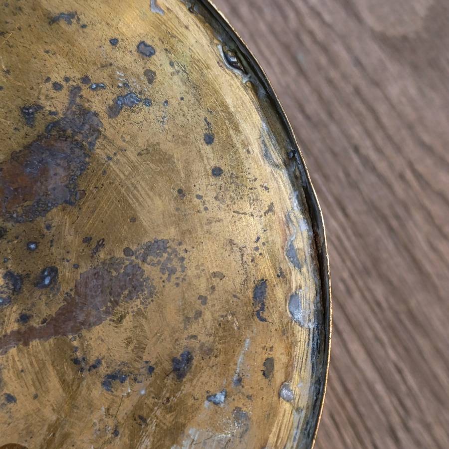 Vintage brass flower planter pot