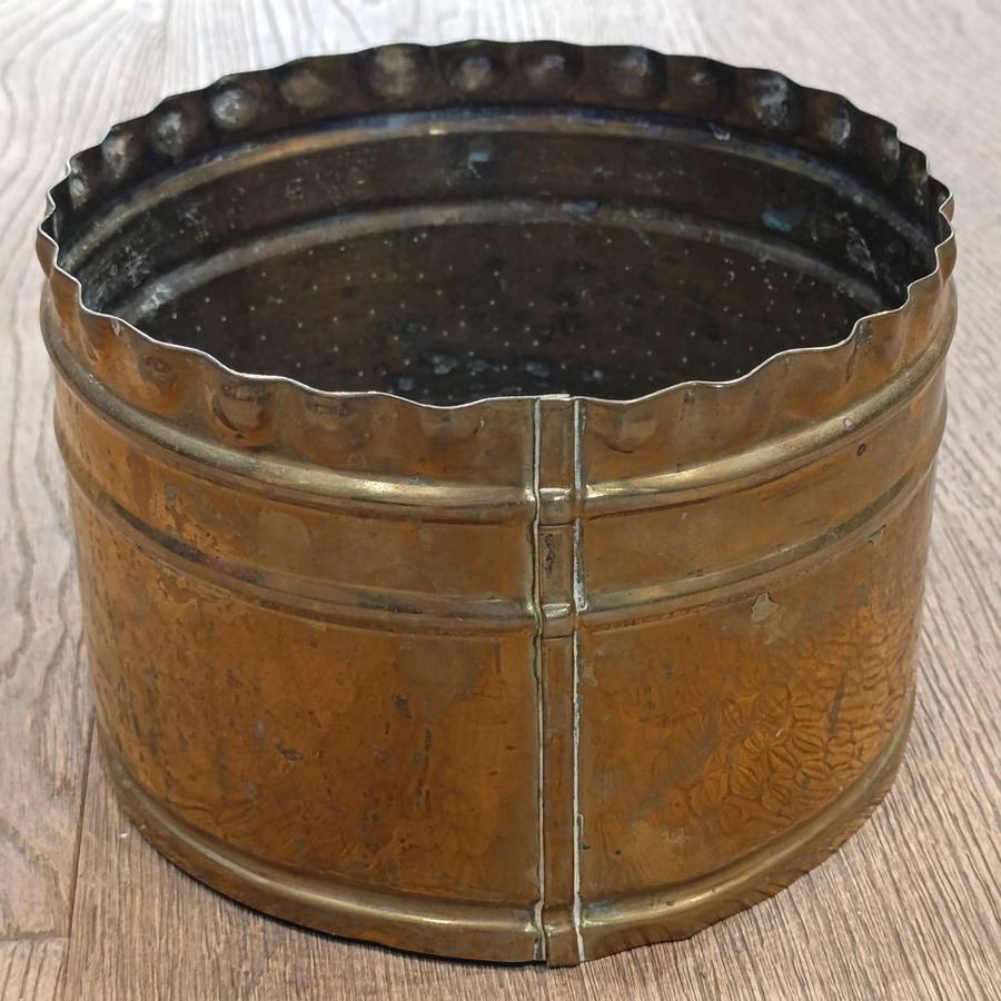 Vintage brass flower planter pot