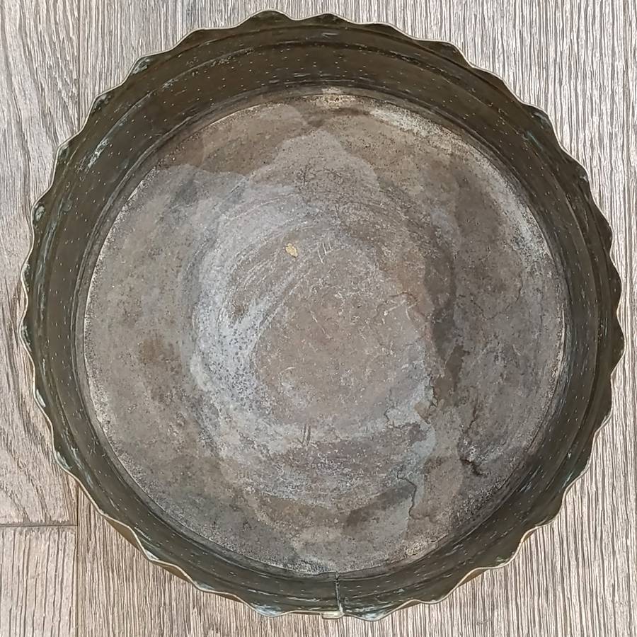Vintage brass flower planter pot