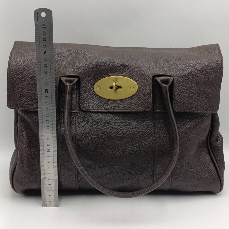 Original Mulberry dark brown leather handbag - serial number 312703