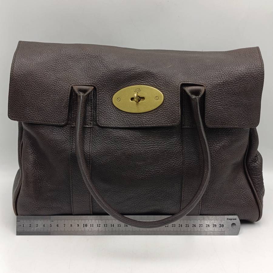 Original Mulberry dark brown leather handbag - serial number 312703