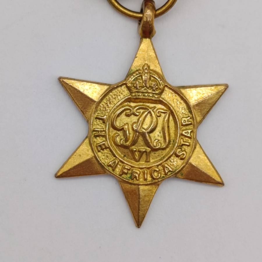 WW2 The Africa Star miniature medal with North Africa rosette