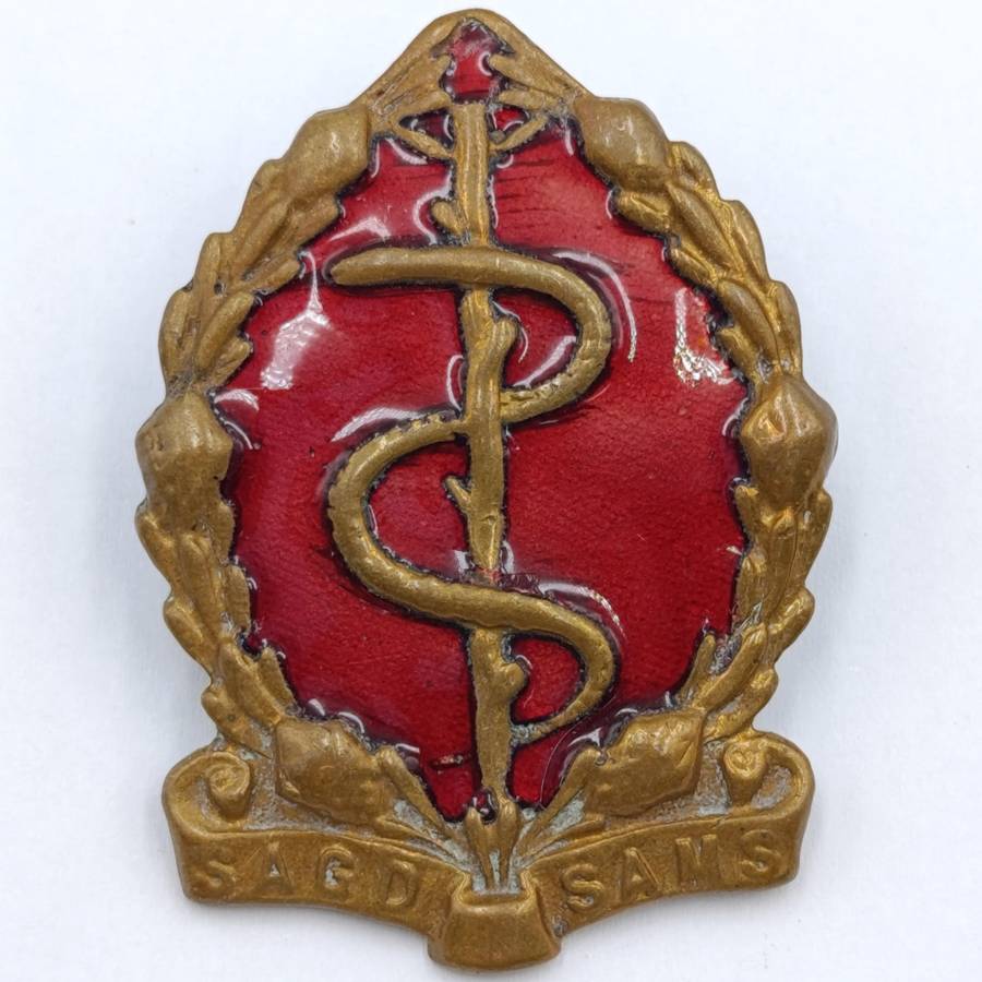 SA Medical Corps cap and collar badges set