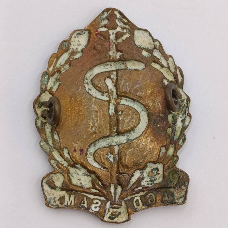 SA Medical Corps cap and collar badges set