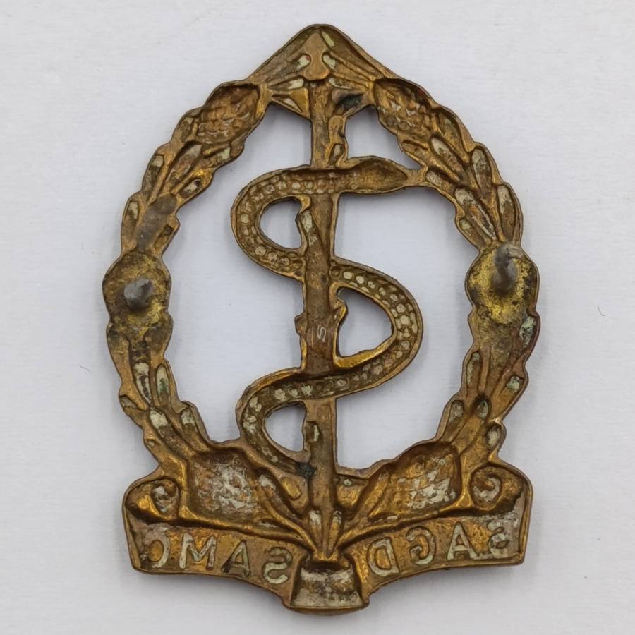 SA Medical Corps Cap and collar badges set