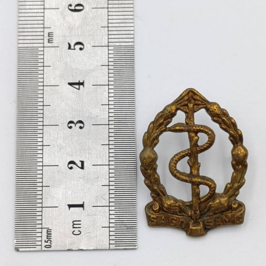 SA Medical Corps Cap and collar badges set