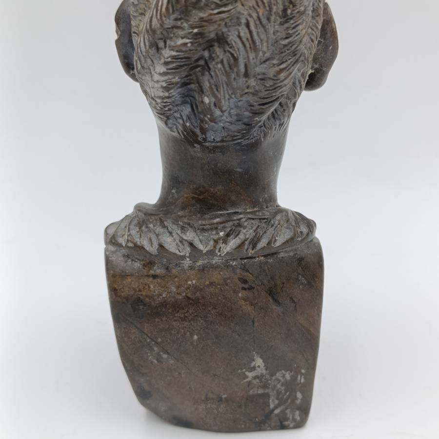African woman green opal stone African carving