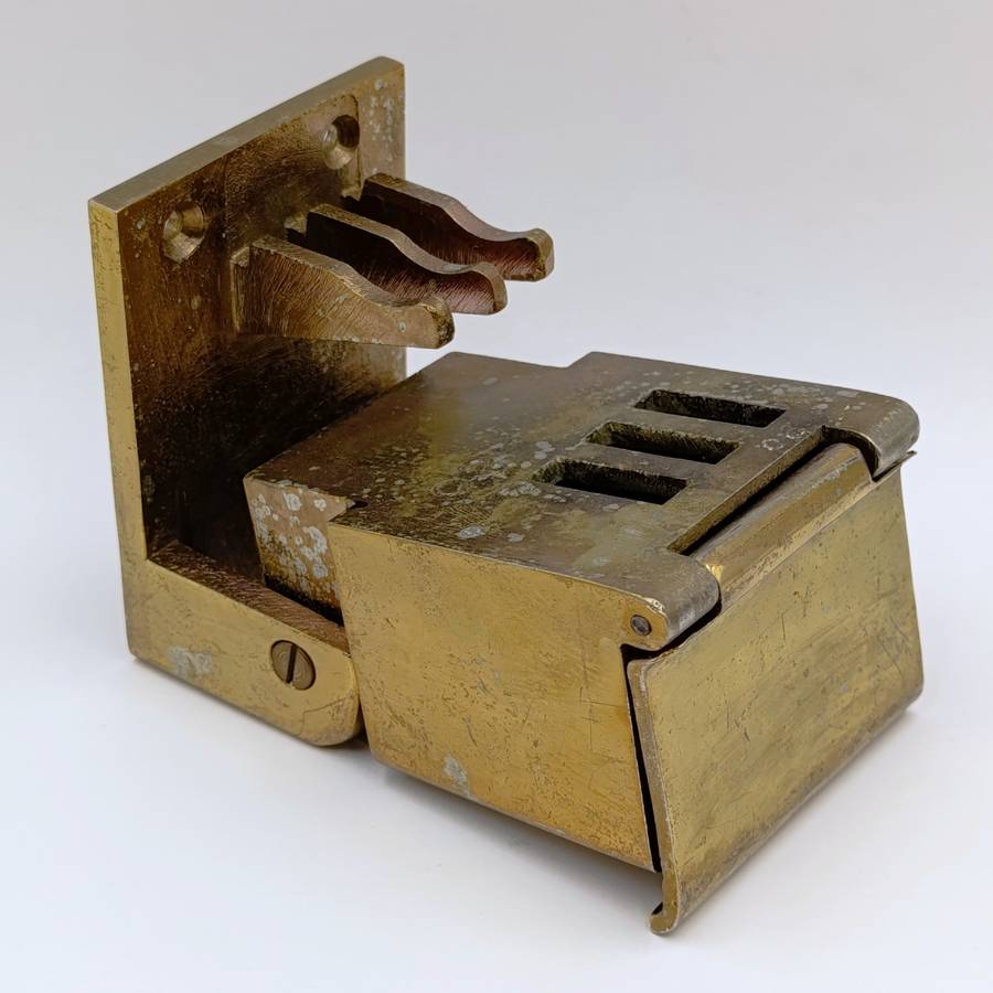 Vintage brassed Railways train cabin ashtray - wall mount