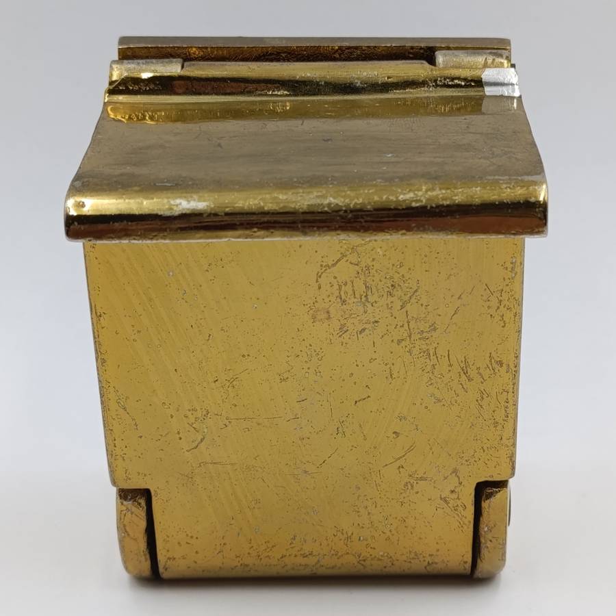 Vintage brassed Railways train cabin ashtray - wall mount