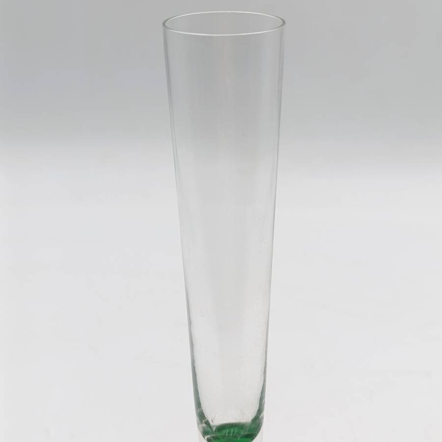 Vintage Green glass bud stem flower vase