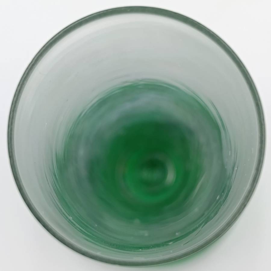 Vintage Green glass bud stem flower vase