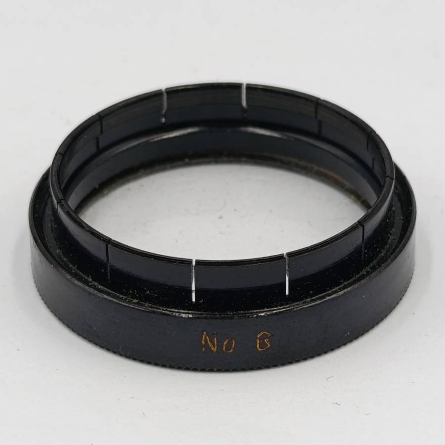 Lot of 3 Antique No.6 lens filters in case