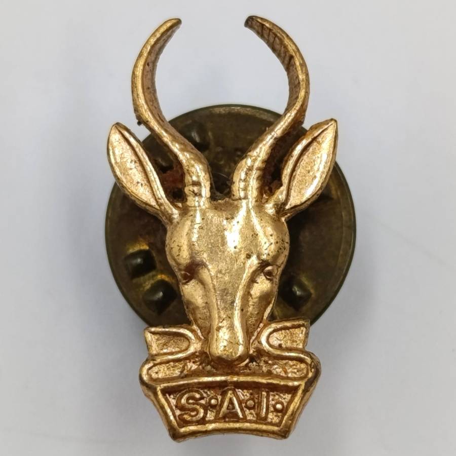 Pair of SA Infantry bokkop mess dress collar budges