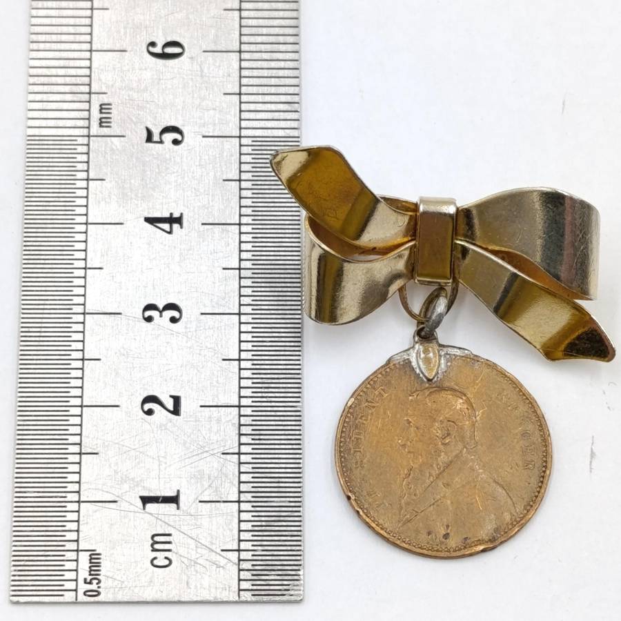 President Kruger 1900 Pro-Boer medallion with brooch