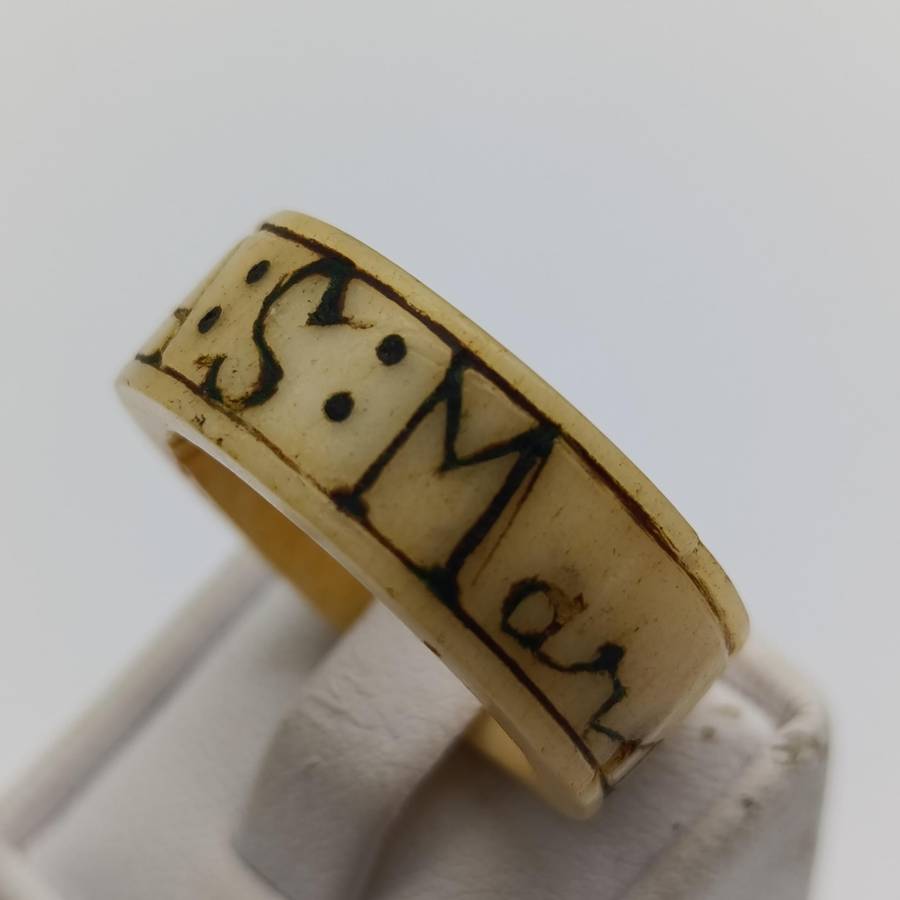 Boer War Prisoner of War ring made from bone by A.S. Marais