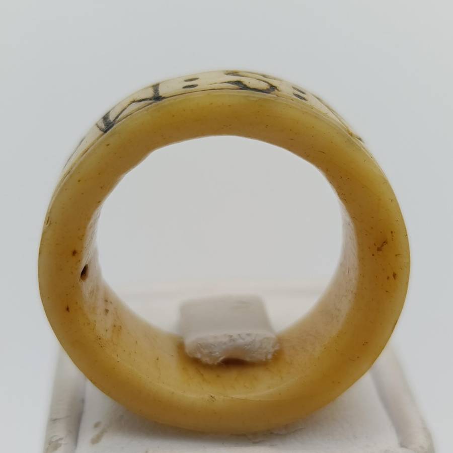 Boer War Prisoner of War ring made from bone by A.S. Marais