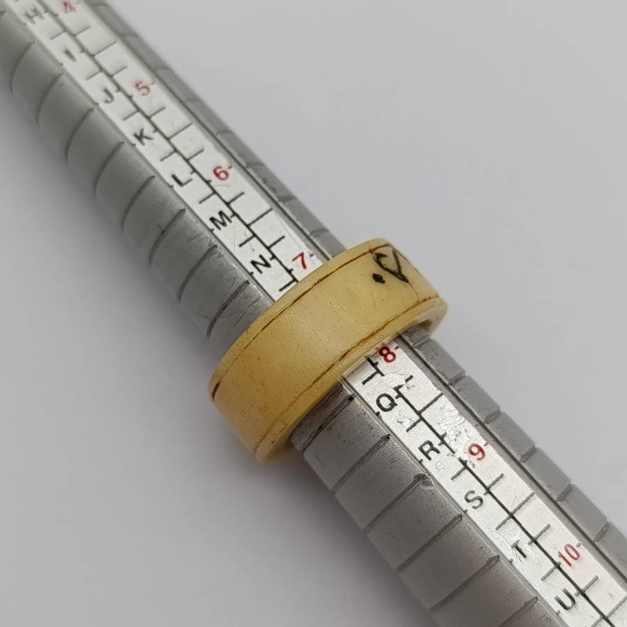 Boer War Prisoner of War ring made from bone by A.S. Marais