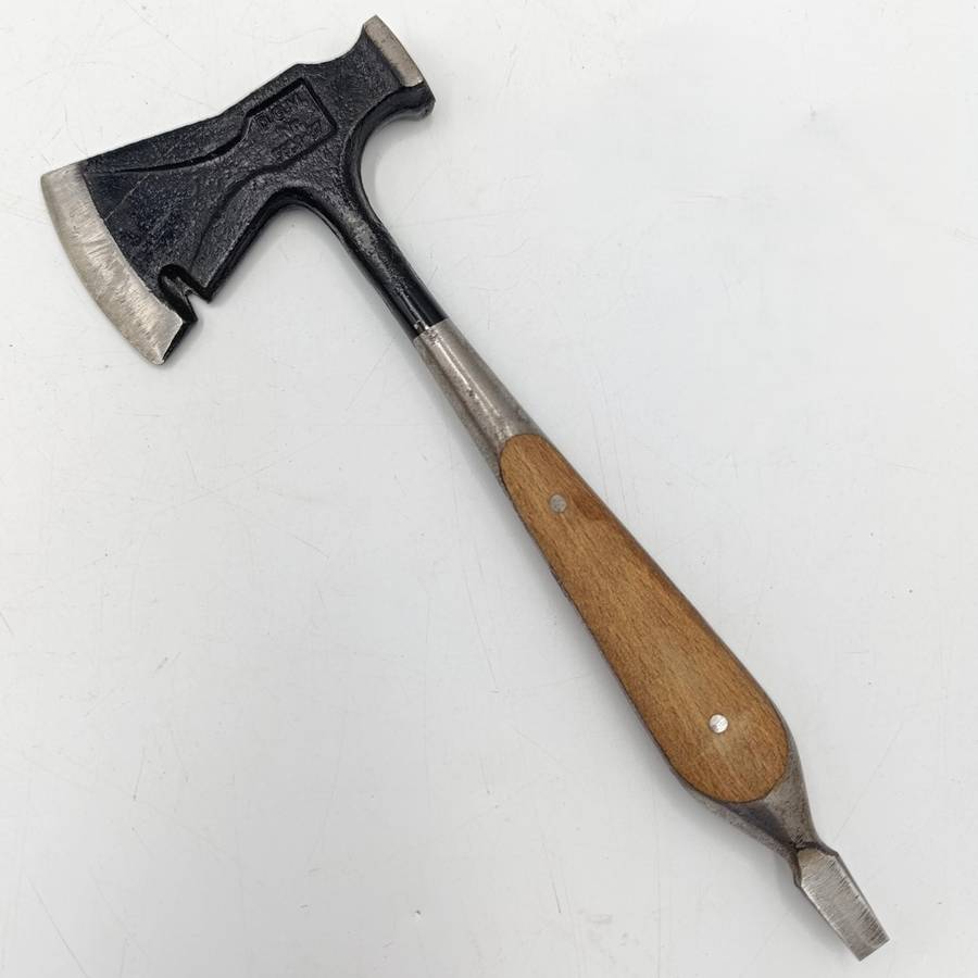 Vintage Matador Solingen hunting dagger and hatchet in original leather pouch