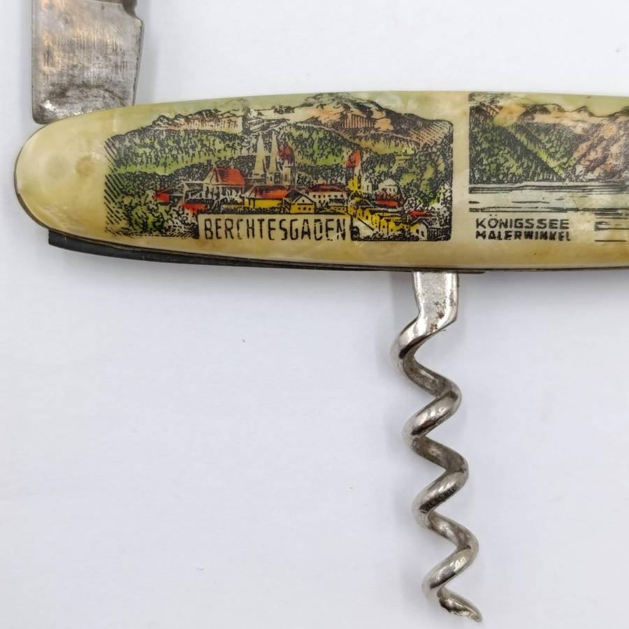 Vintage German pocket knife with pictures of towns