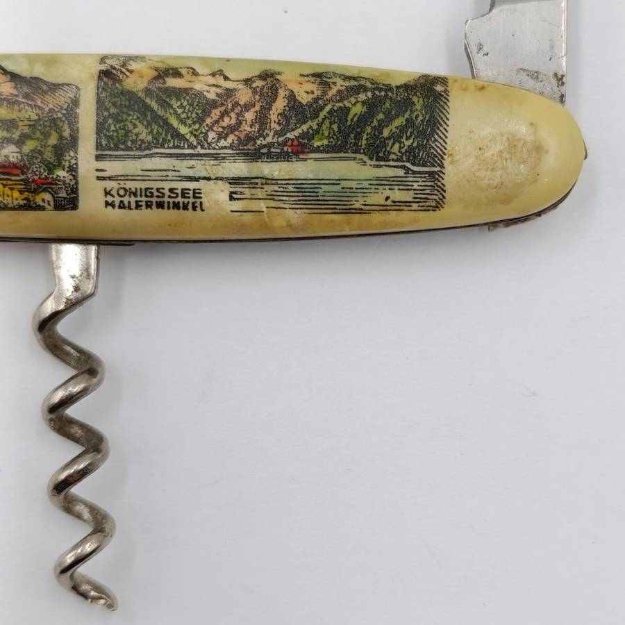 Vintage German pocket knife with pictures of towns