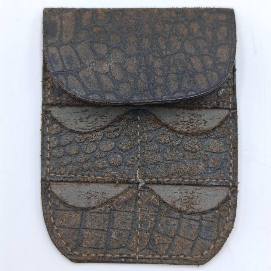 Colonial Bank antique / vintage leather and leatherette purse