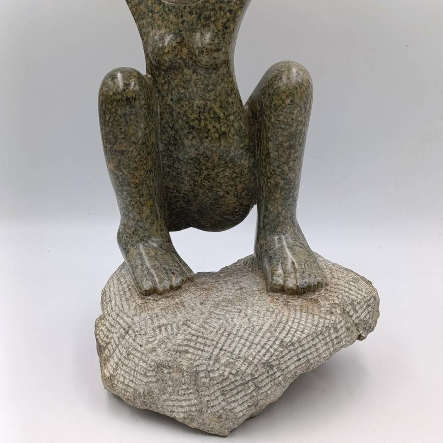 African Serpentine sculpture by Fabo Dete - Height 36cm