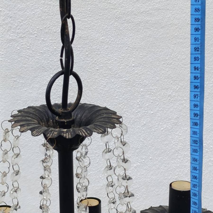 Large Crystal chandelier with 9 arms - one fitting broken - Collection only