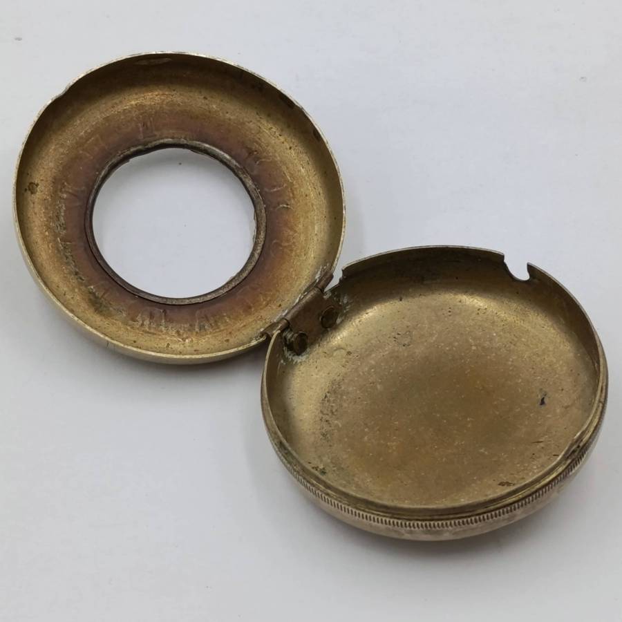 Antique Pocketwatch half hunter protective case