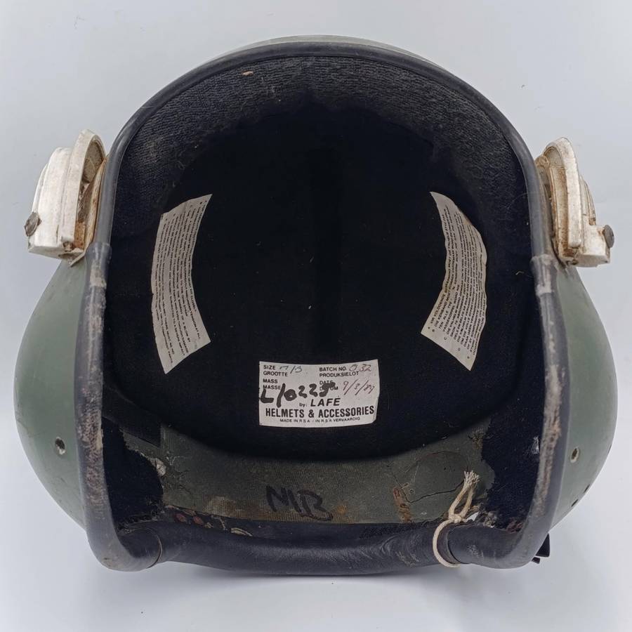 Vintage SA Air Force helicopter pilot helmet shell