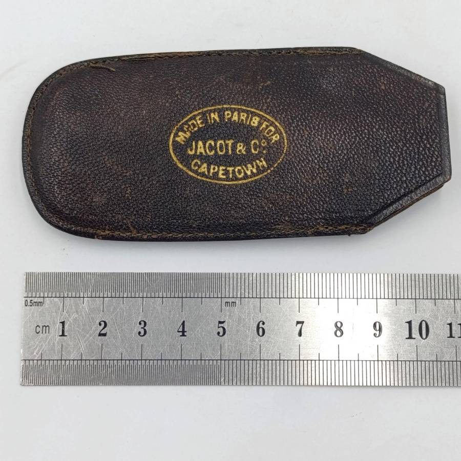 Antique goldplated lorgnette folding glasses in pouch
