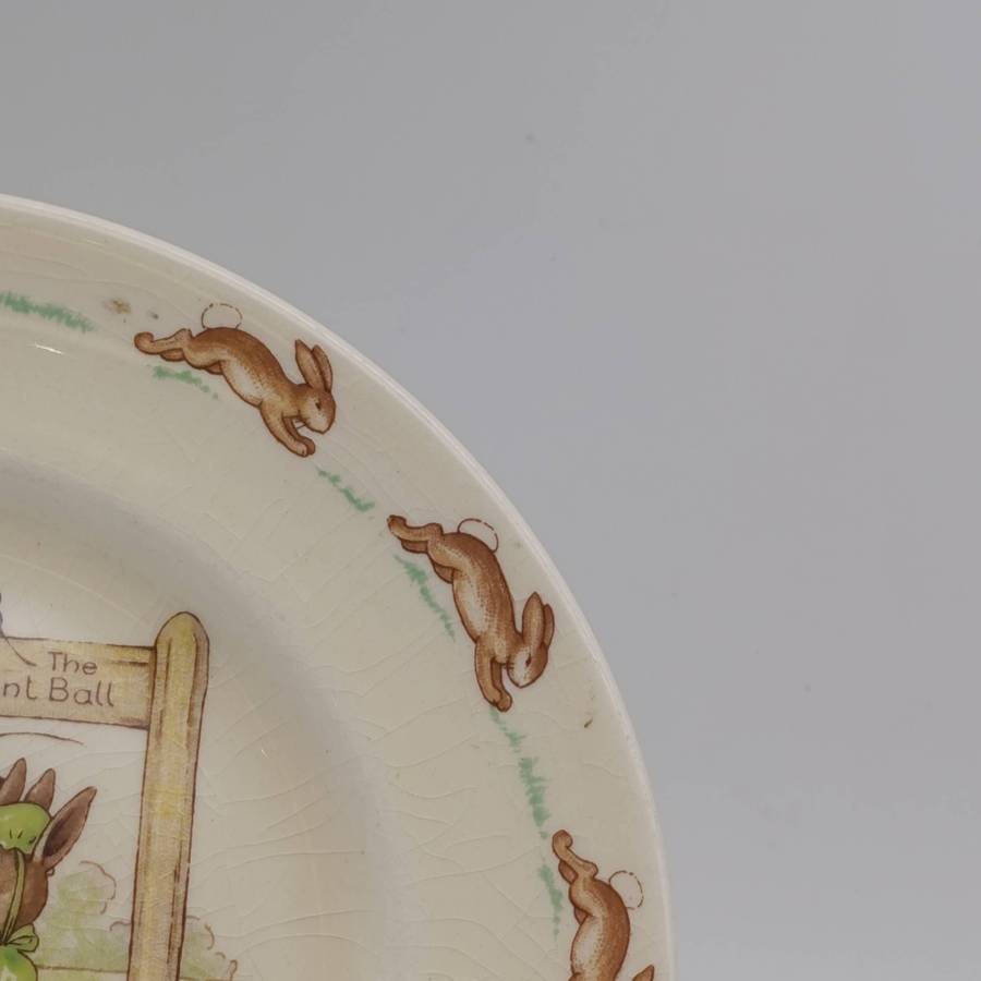 Royal Doulton Bunnykins "To the Hunt Ball" porcelain sideplate