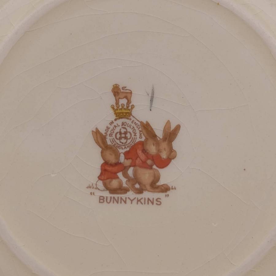 Royal Doulton Bunnykins "To the Hunt Ball" porcelain sideplate