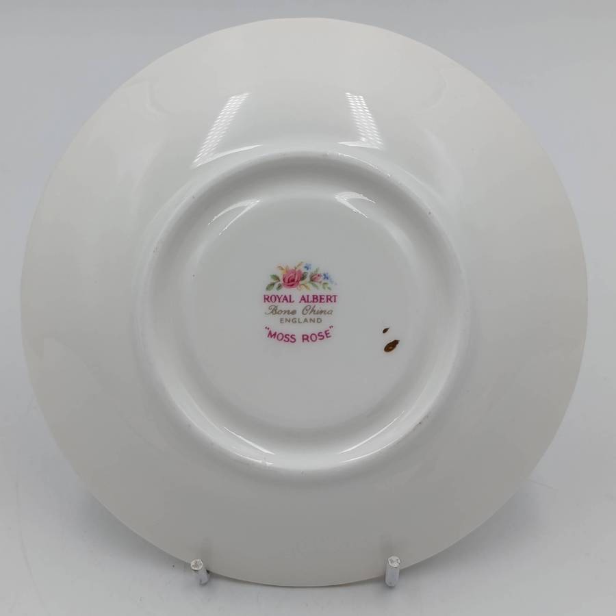 Vintage Royal Albert Moss Rose porcelain trio