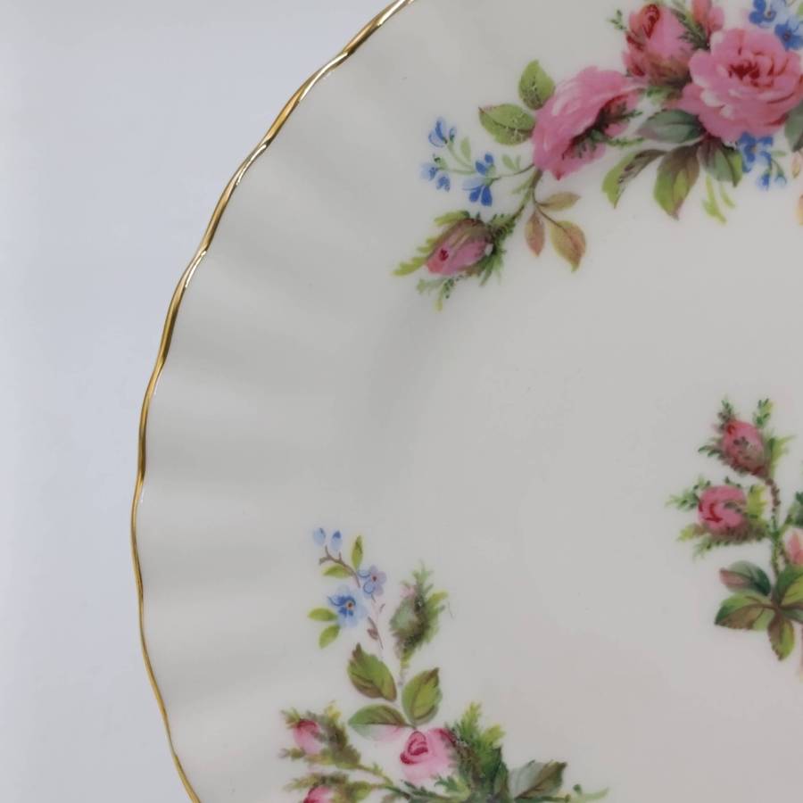 Vintage Royal Albert Moss Rose porcelain trio