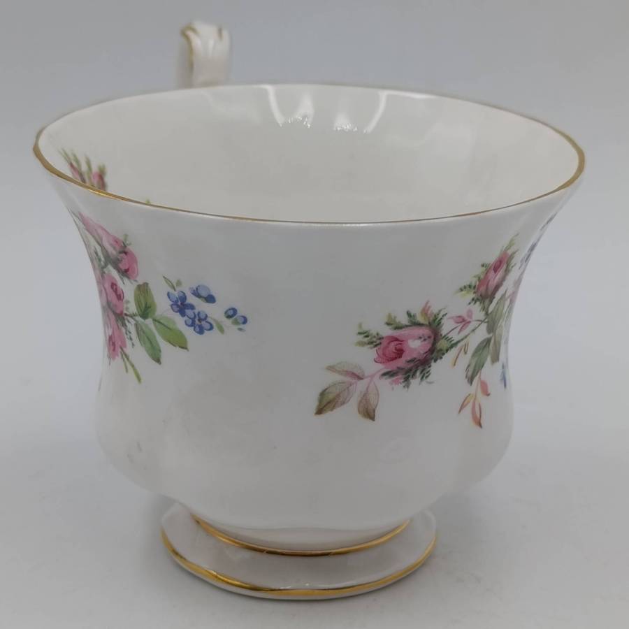 Vintage Royal Albert Moss Rose porcelain trio