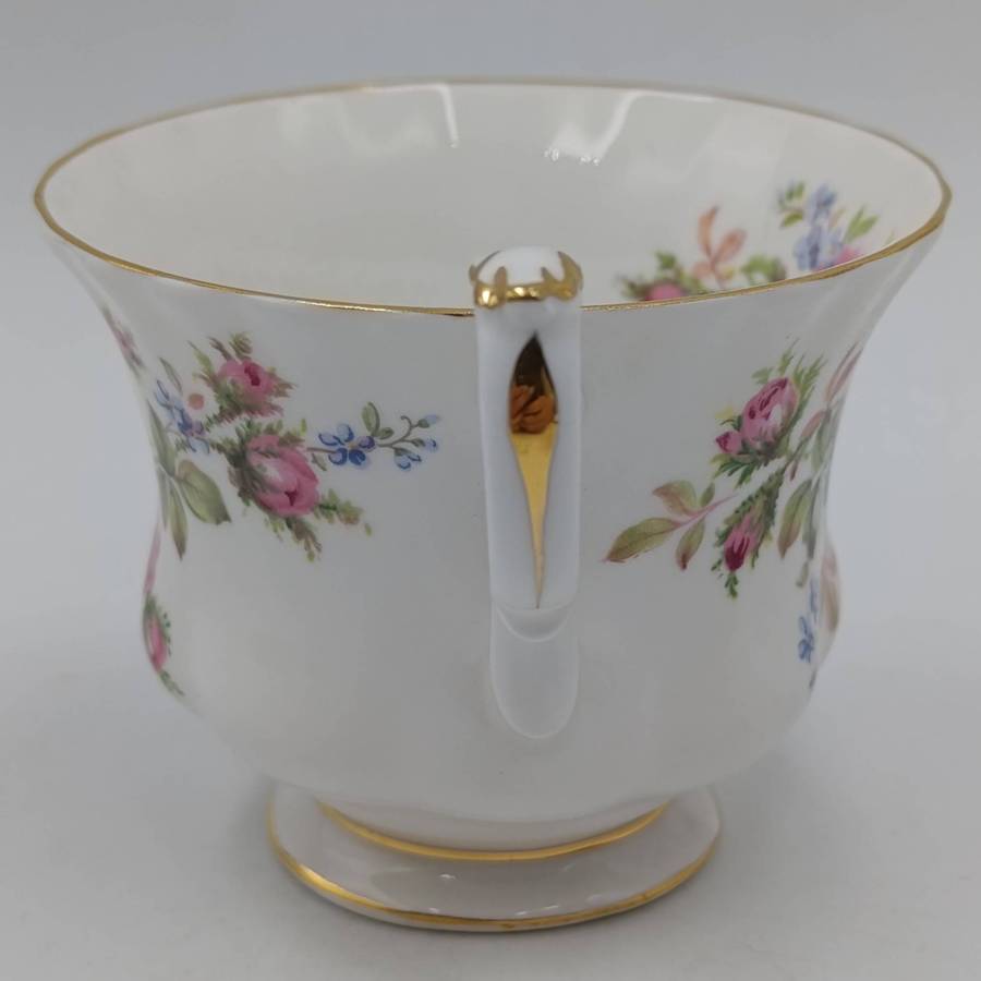 Vintage Royal Albert Moss Rose porcelain trio