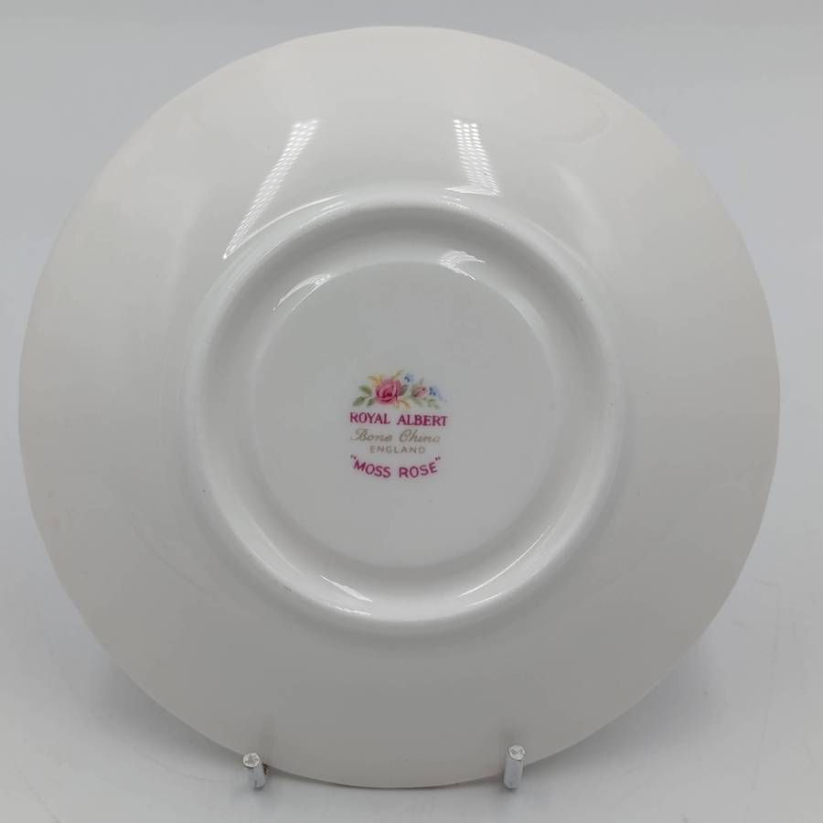 Vintage Royal Albert Moss Rose porcelain trio