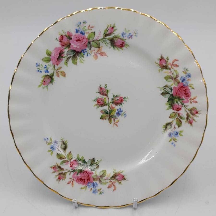 Vintage Royal Albert Moss Rose porcelain trio