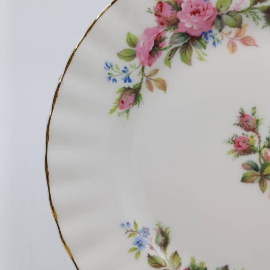 Vintage Royal Albert Moss Rose porcelain trio
