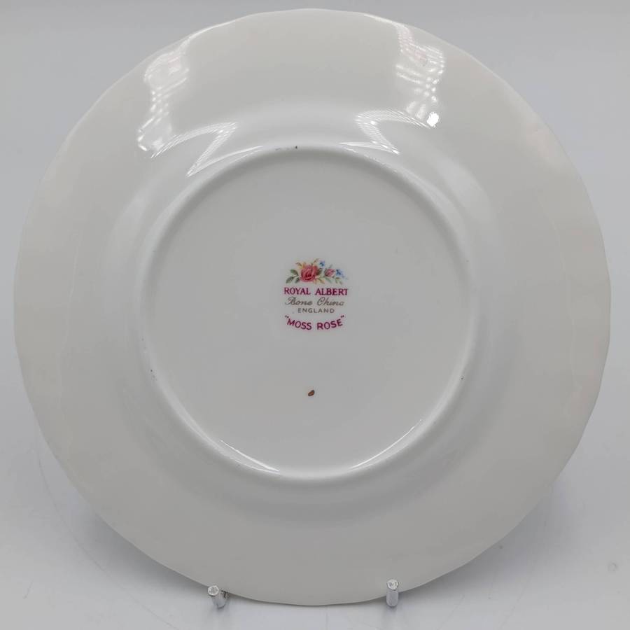 Vintage Royal Albert Moss Rose porcelain trio