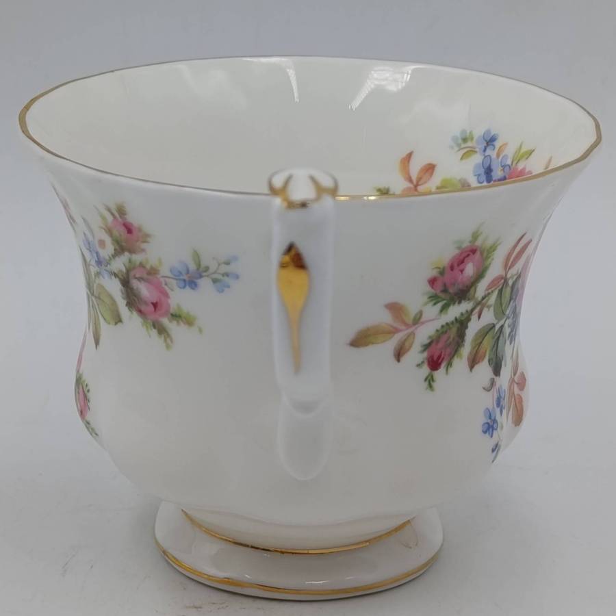 Vintage Royal Albert Moss Rose porcelain trio