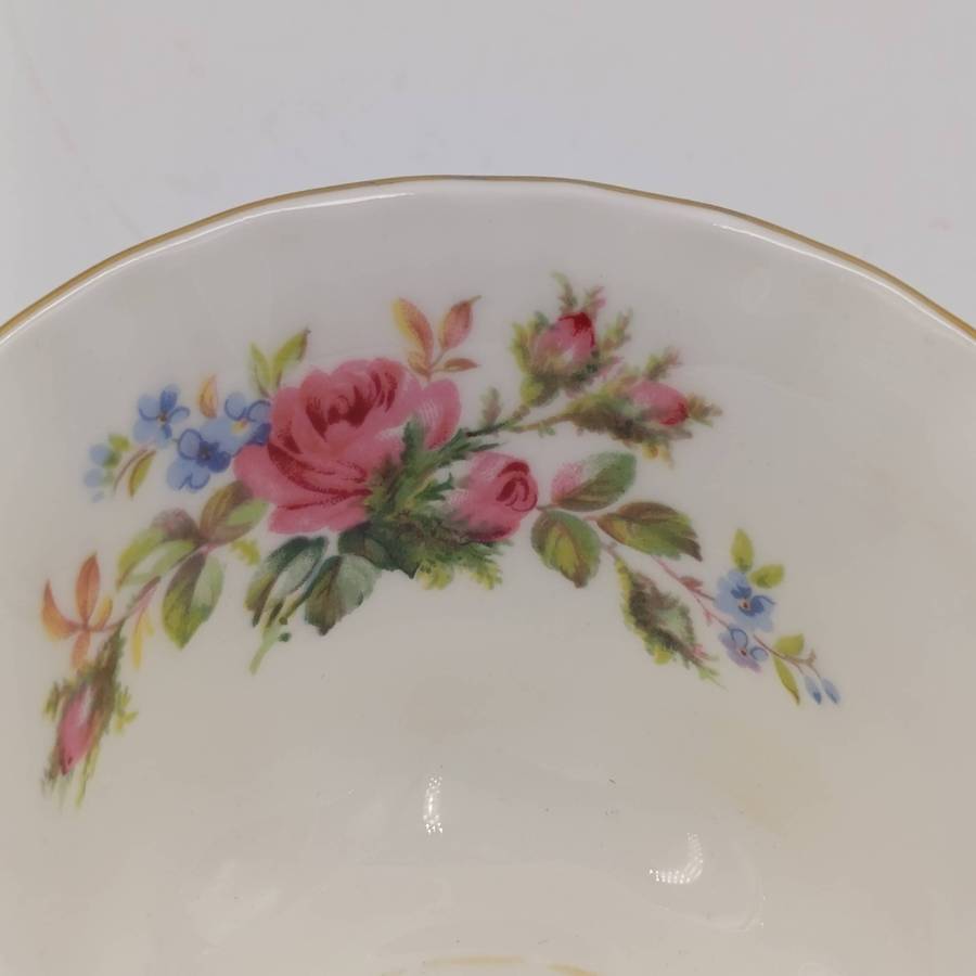 Vintage Royal Albert Moss Rose porcelain trio