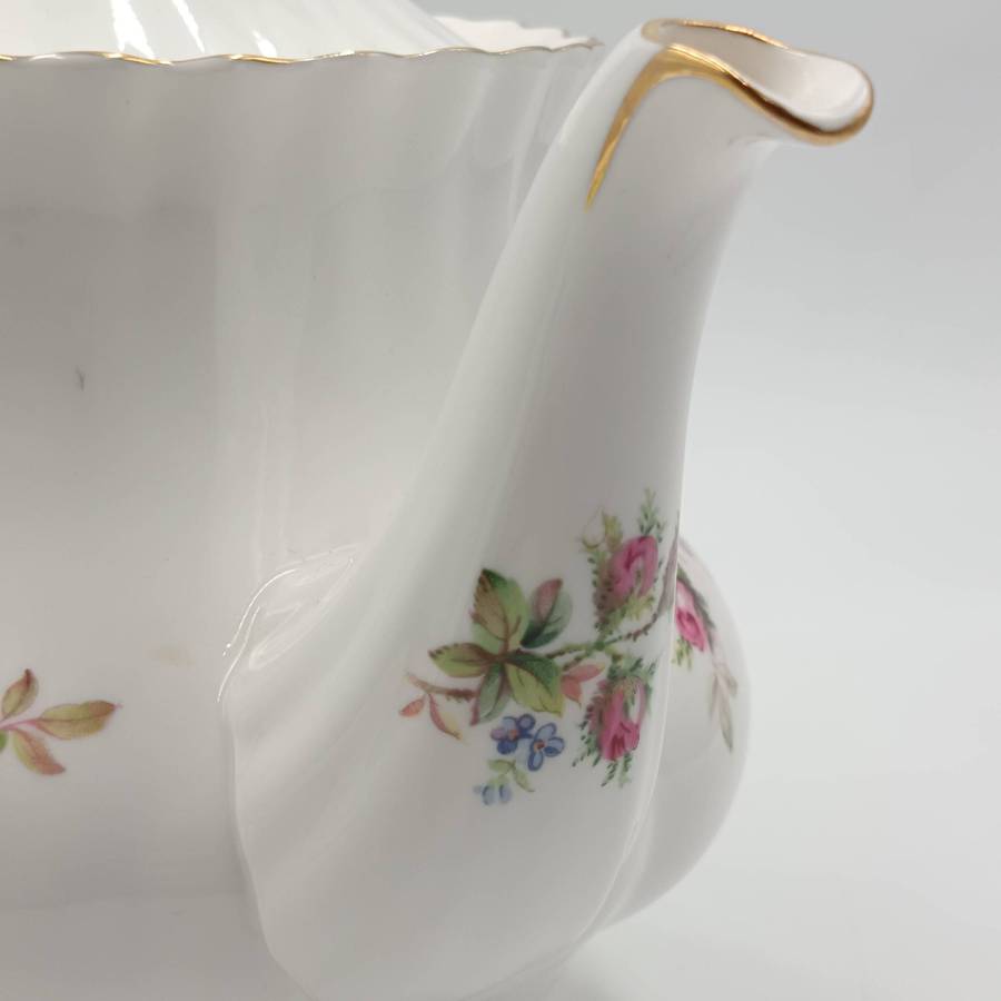 Vintage Royal Albert Moss Rose porcelain Tea Pot with Lid